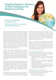 Download TESOL via Distance Learning Information 2013 Brochure