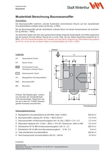 Musterblatt Berechnung Baumassenziffer - Departement Bau ...