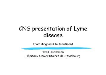 CNS presentation of Lyme disease