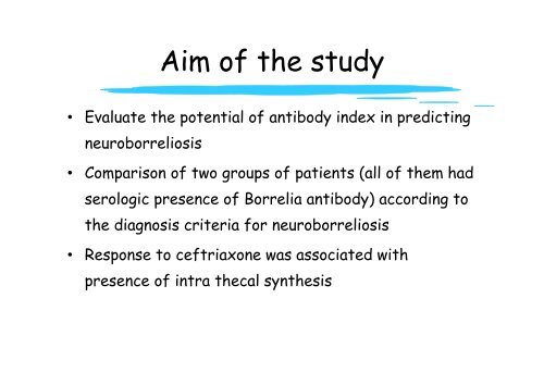 CNS presentation of Lyme disease