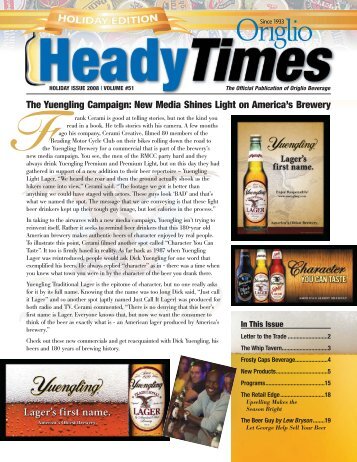 The Yuengling Campaign: New Media Shines ... - Origlio Beverage