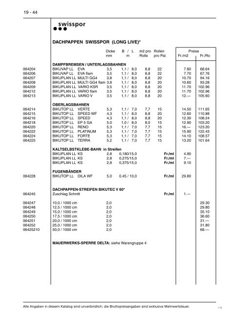 bedachungs- und fassadenverkleidung - Baustoffe Einsiedeln AG