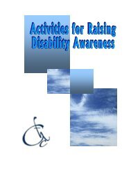 Activities for Raising Disability Awareness (PDF) - Christian Horizons