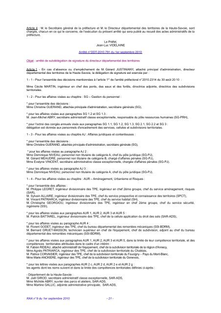 recueil nÂ° 9 du 1er septembre 2010 - Les services de l'Ãtat en Haute ...