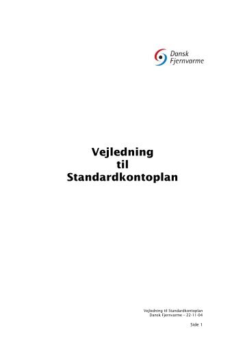 Vejledning til Standardkontoplan - Energitilsynet