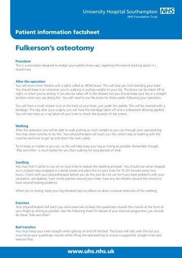 Fulkerson's osteotomy