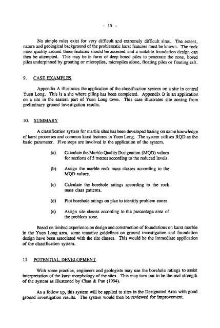 CLASSIFICATION AND ZONING OF MARBLE SITES - HKU Libraries