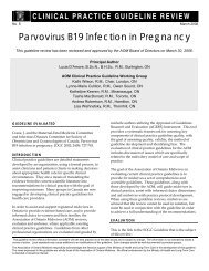 Parvovirus B19 Infection in Pregnancy - Association of Ontario ...