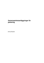 GemensamhetsanlÃ¤ggningar fÃ¶r parkering - Fastighetsvetenskap