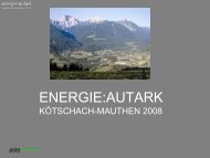 Energiekonzept 2008-2020 - energie:autark KÃ¶tschach-Mauthen