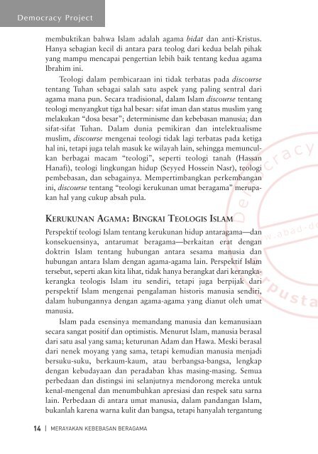 Merayakan Kebebasan Beragama - Democracy Project