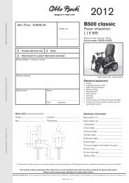 Otto Bock B500 Order Form - The Mobility Aids Centre