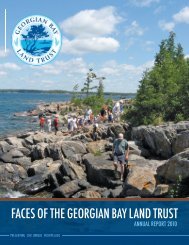 2010 - GBLT Annual Report - Georgian Bay Land Trust