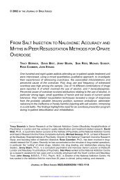 from salt injection to naloxone - Journal of Drug Issues