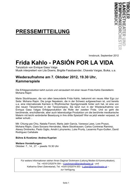 PRESSEMITTEILUNG Frida Kahlo