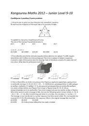 Kangourou Maths 2012 - Thales Foundation Cyprus