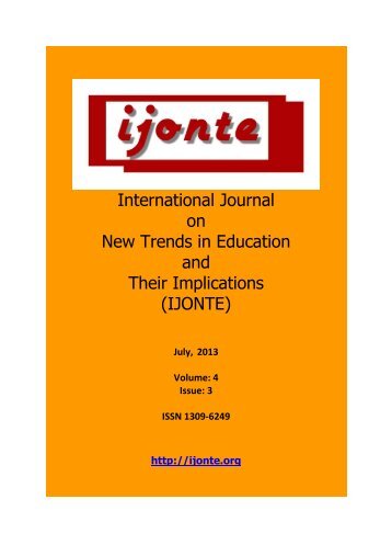 International Journal on New Trends in Education and Their ...