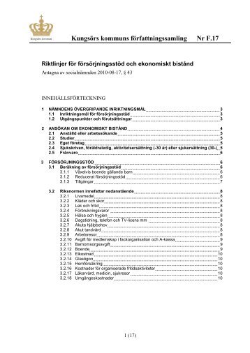 Riktlinjer fÃ¶r fÃ¶rsÃ¶rjningsstÃ¶d (pdf 109 kB, nytt fÃ¶nster) - KungsÃ¶rs ...