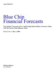blue chip financial forecasts - Aspen Publishers