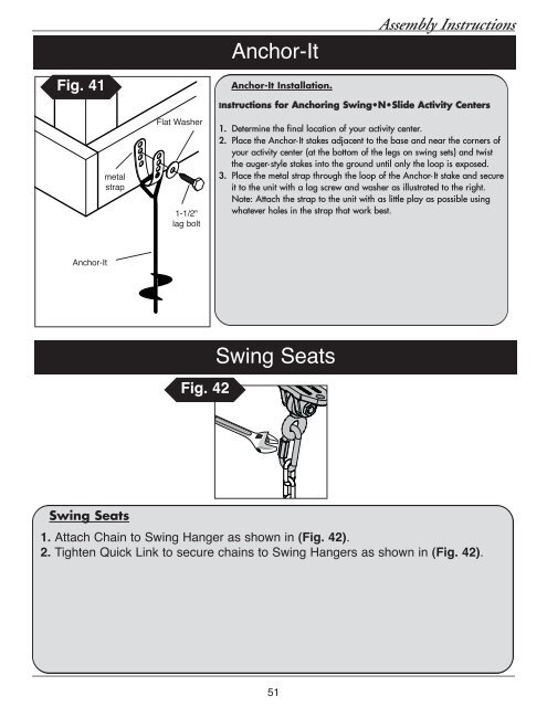 Assembly Instructions - Swing-N-Slide