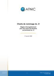 Charte de nommage du .fr - Afnic