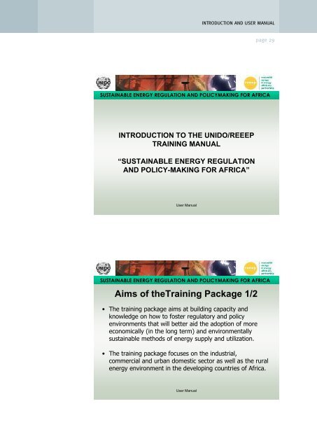 Introduction and user manual - unido