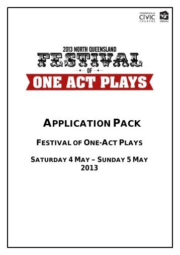 2013 north queensland festival of one-act plays - Townsville City ...