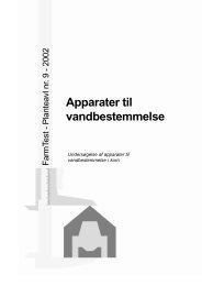 Apparater til vandbestemmelse - LandbrugsInfo