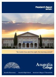 President's Report - American College of Thessaloniki