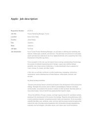 Apple- Job description - Students