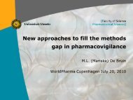 New approaches to fill the methods gap in pharmacovigilance