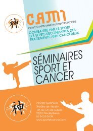 combattre par le sport les effets secondaires des traitements anti ...