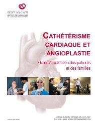 Cathétérisme cardiaque et angioplastie - University of Ottawa Heart ...