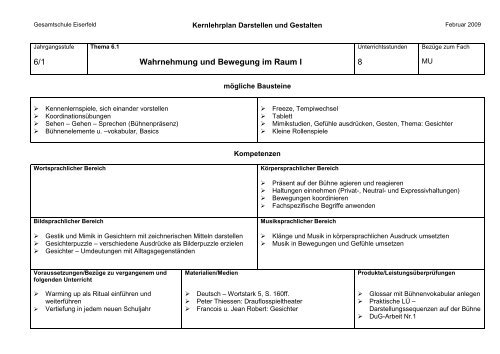 Lehrplan - Gesamtschule Eiserfeld