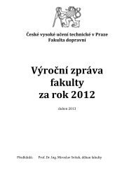 3 koncepce a rozvoj fakulty - Fakulta dopravní