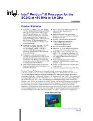 Intel Pentium III Processor for the SC242 at 450 MHz to 1.0 GHz