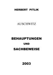 auschwitz behauptungen sachbeweise 2003 - pitlikdokumente.at