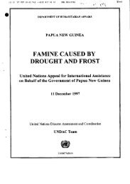 Papua New Guinea. Famine Caused by Drought and Frost 1997-98 ...