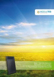 Produktkatalog Solar Hybridkollektoren - MODULTEQ GmbH & Co. KG