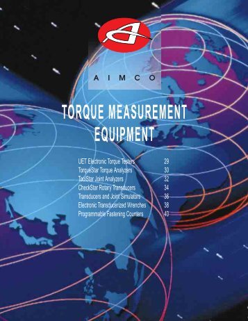 Torque measurement systems Catalogue (format: pdf ... - techsystem