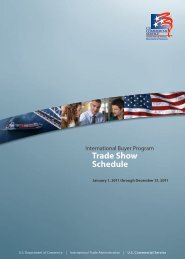 International Buyer Program Trade Show Schedule