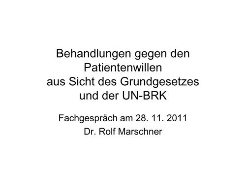 Dr. Rolf Marschner
