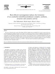 Retro-Brook rearrangement induces the formation of an octahedral ...