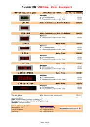 Preisliste 2012 LED-Einbau - Uhren - Valentin Elektronik GmbH