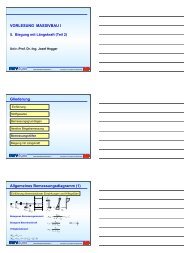 VORLESUNG MASSIVBAU I Gliederung Allgemeines ...