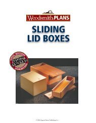 SLIDING LID BOXES - Woodsmith Shop