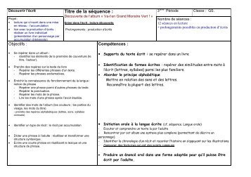 Lecture dÃ©couverte d'un albums en GS