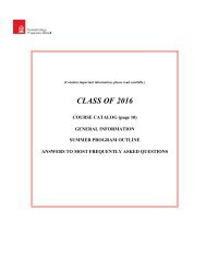 CLASS OF 2016 - Fairfield College Preparatory School