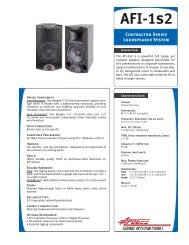 acs main frame loudspeaker controller - Apogee Sound