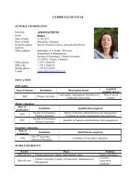 [CV] Roma AdomaitienÄ - Vilniaus universitetas